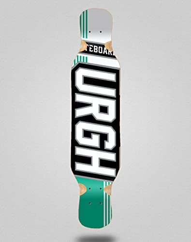 Urgh Skateboard Longboard Deck 46 x 10 Tone White Turq