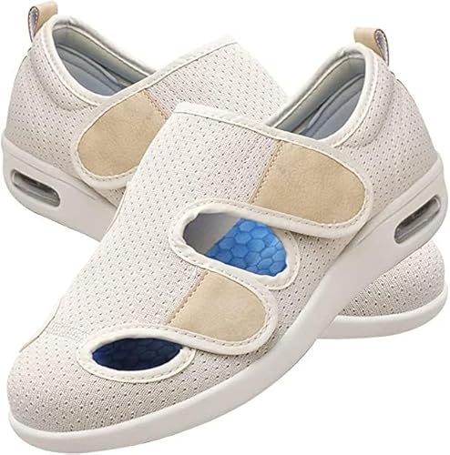 EIASER Zapatos para diabéticos para mujer zapatos para caminar para mujer calcetín zapatillas de deporte deslizamiento en malla deslizamiento en cojín de aire señora zapatos modernos y fáciles