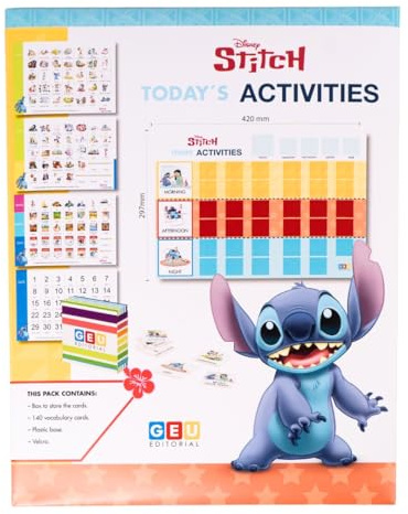 Pictogramas Autismo Español | Panel Rutinas | Pictogramas Rutinas Niños Español | Planificador Visual Editorial GEU Stitch (Diario Disney (inglés))