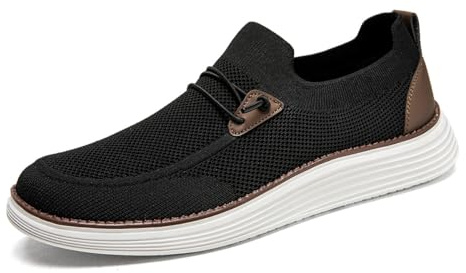 VGPSFN Mens Loafers Slip On Walking Shoes Sneaker Gym Sports Running Work Soft Penny Driving Black UK 11