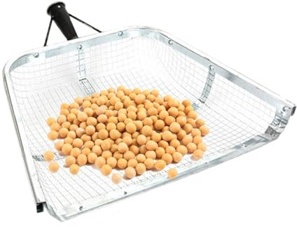 Pala de tamiz de – Pala de tamiz de grano multifuncional | Tamiz de suelo de acero inoxidable | Tamiz ligero de tierra de jardinería | Cuchara de para tamizar tierra, jardinería y