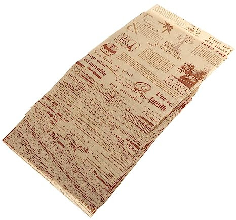 PRETYZOOM Hojas De 200 Piezas Rollos De Papel Pergamino Para Hornear Hojas Para Hornear De Periódico Inglés Para Bocadillos Pasteles