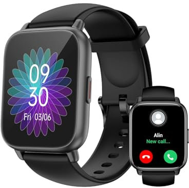 Smartwatch Herren Damen mit Bluetooth Anrufe, 1.95 HD Fitnessuhr mit Pulsuhr/Schlafmonitor, Smart Watch 112+ Sportmodi, Fitness Tracker mit Schrittzähler, Wasserdicht Sportuhr für Android iOS Rosa