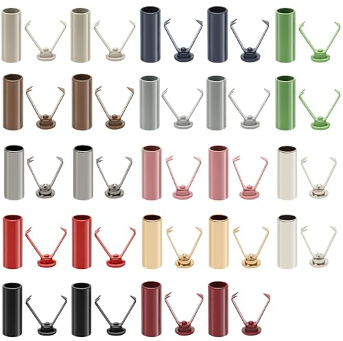 24 Piezas Terminales Metálicos para Cordone, 20×7mm, Terminal de Cordón de Aleación para Sudaderas, Capuchas, Pantalones, Bolsas, Zapatos, DIY, Fijación por Presión