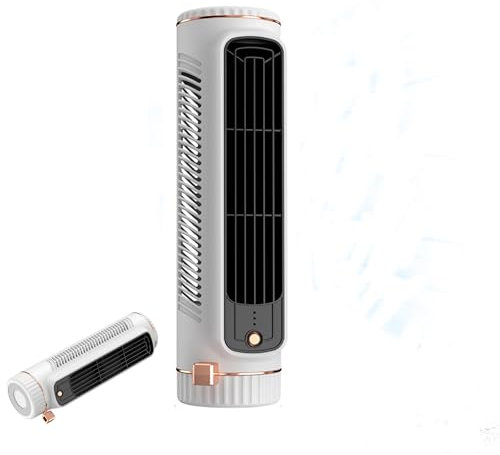 Ventilateur Colonne,Ventilateur Horizontal,Ventilateur Bureau Sans Pales,3 Vitesses Réglage,Ventilateur Silencieux,Refroidissement Rapide,Ventilateur Tour,Idéal pour Bureau,Salon,Chambre (Blanc)