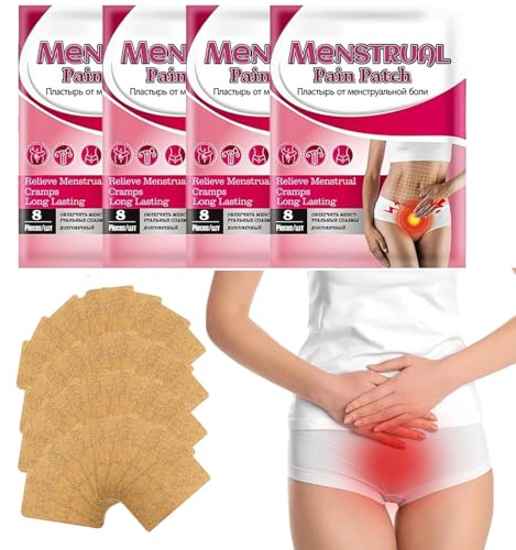 Patch Chauffant,Règles Douloureuses,32PCS Patch Douleurs Menstruelles,Patchs Soulagement Menstruel,Coussinets Chauffants pour Soulager