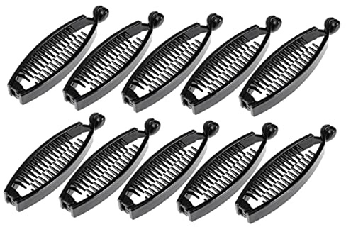 CIYODO 10 pièces Pince à Cheveux Banane Large Vernis Brillant Lot de Maintien Solide pour Cheveux Longs pour Toutes Occasions