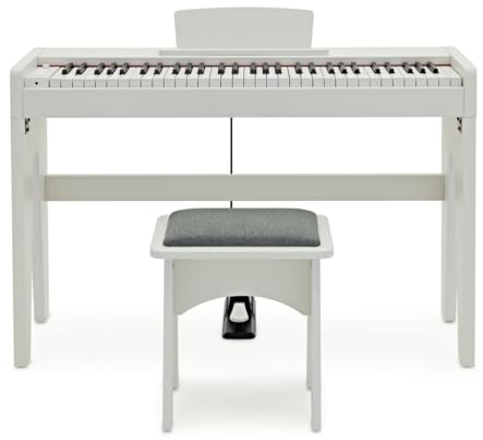 Keynote Junior digitalpiano & pall från Gear4music, vit