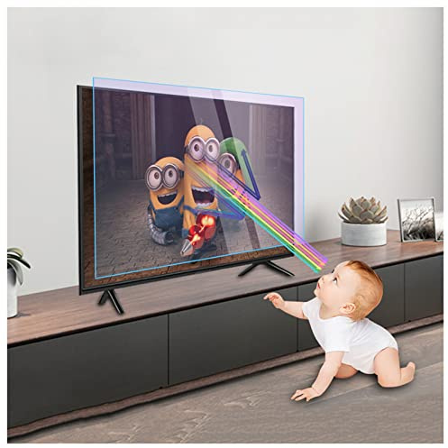 Dyqyym TV Blue Light Screen Protector Film, Monitor Screen Protectors Panel LCD TV Accessories Reduces Digital Eye Strain for LCD, LED, OLED & QLED 4K HDTV,49 (1075 * 604) (47 (1044 * 590))