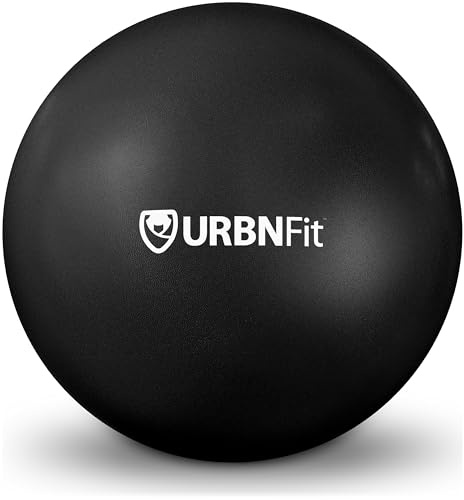 URBNFit Pilates Ball - Small, Soft, 9 Inch Exercise Balls for Yoga, Barre and Physical Therapy w/Inflation Straw & Workout Guide – Colour