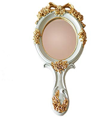 Handspiegel Vintage Roségold Kompaktes Geschenk für Mutter, Frau, Freundin