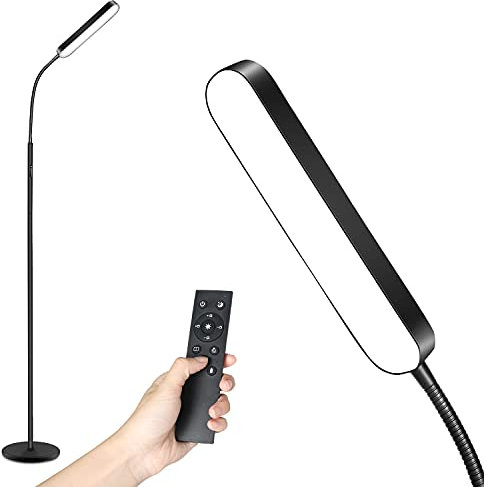 Totofac LED Floor Lamp,1200LM Floor Lamps with 4 Color Temperature and Stepless Dimmer, Remote and Touch Control Standing Lamp with Adjustable Gooseneck for Living Room