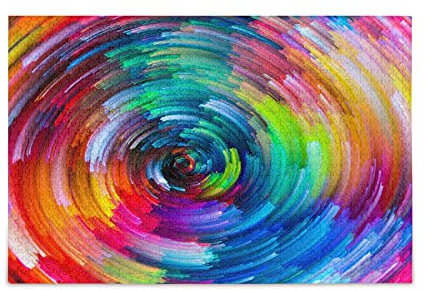 Rainbow Watercolor Cloud Marble Jigsaw Puzzle 1000 Piece for Adults Large Puzzle for Teenager Gift Artwork Home Decor