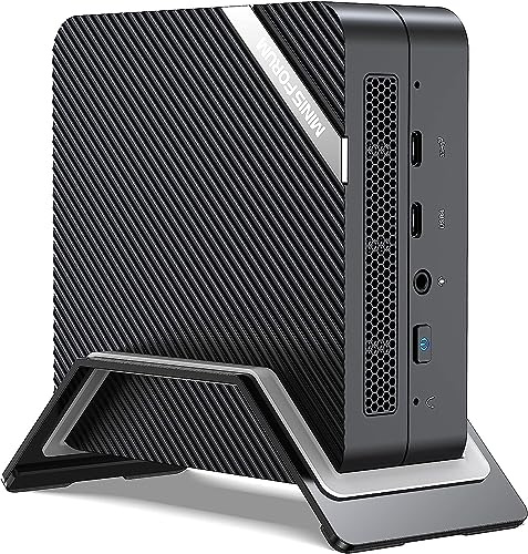 MINIS FORUM UM773 Lite Mini PC AMD Ryzen 7 7735HS bis zu 4, 75 GHz AMD Radeon Graphics Mini-Computer, 2 x HDMI, 1 x USB4, 1 x USB C, 4 x USB 3. 2, WiFi 6, BT5. 2, Kein RAM/SSD
