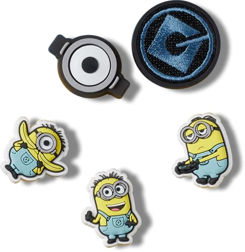 Crocs Minions 5 Pack, Encantos para Zapatos Unisexo, Multicolor