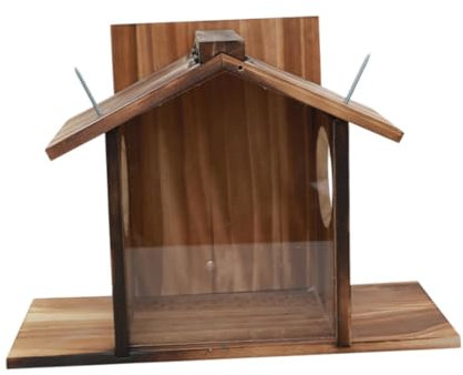 ＡＷＨＡＯ Comedero para Ardillas, comedero para maíz, maní, comedero de Madera Estable para Ardillas, casa para Ardillas, para Jardines, árboles y nueces