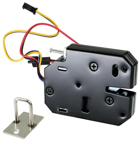 Selyse Serrure électrique DC 12 V - Fermeture magnétique pour tiroir et porte - Système de contrôle d'accès avec interrupteur de détection - Coffre-fort - 2 A