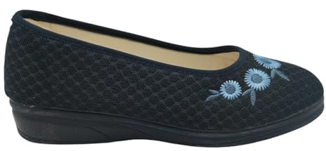 Zapatilla tela nido de abeja escotada Alcalde 300B, Azul Marino, 36