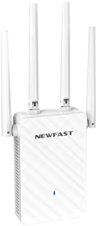 NEWFAST Amplificatore WiFi Potente RE516 N300 2.4GHz Ripetitore WiFi con 4 Antenne, Porta LAN