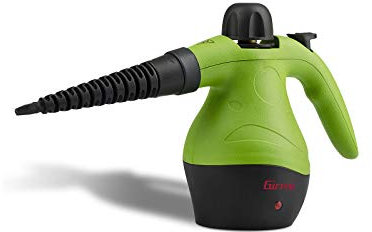 Girmi AP30 Pulitore a Vapore, 1050 W, 350 cc, 30 g/min, Tappo di sicurezza, Autonomia 10 min, Protezione contro l'umidità, Accessori inclusi, Nero/Verde
