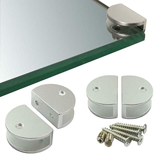 Regal-Halter Glasbodenträger - Stabile Regalträger für Glas- und Holzböden - verschiedene Varianten (12 Stück)