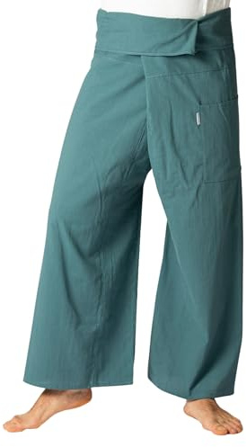 PANASIAM Fisherman Pants Unicolor, Petrol Grey, L