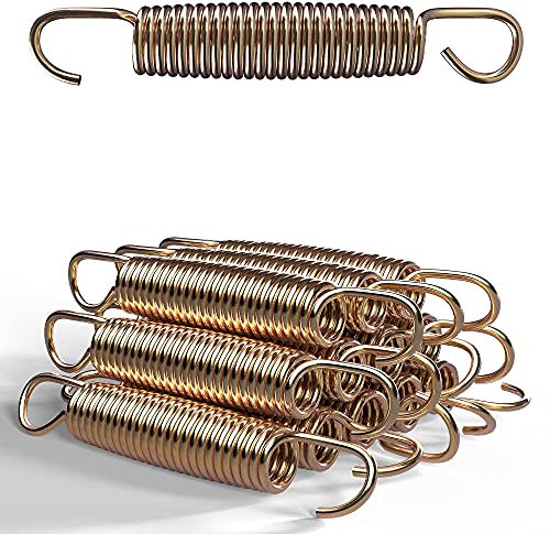Kinetic Sports Sprungfeder-Set 12 Stück | 22 x 144 mm | 28 Windungen | Ersatz Bauteil für Gartentrampoline | Universal Trampolin Federsatz, Spiralfeder aus rostfreiem Stahl
