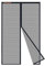 Risareyi Fiberglas Fliegengitter Balkontür 120x210cm, Schwarz Moskitonetz Tür Verstärkt Fliegengitter Tür Magnet Insektenschutz Balkontür Ohne Bohren für Haustür Terrassentür