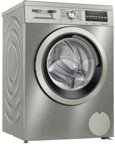 Bosch Lavadora, Libre Instalación, 8 kg, Serie 6, EcoSilence, Acero Antihuellas, WUU28T8XES