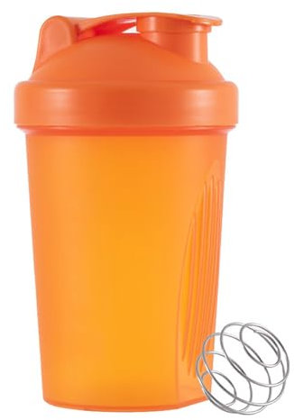 EIOLWJIEO Stay Hydrated Leak-Proof Drink Shaker Bottle for Workouts Portable Sports Fitness Protein Powder Water Cup PP Durable, Orange