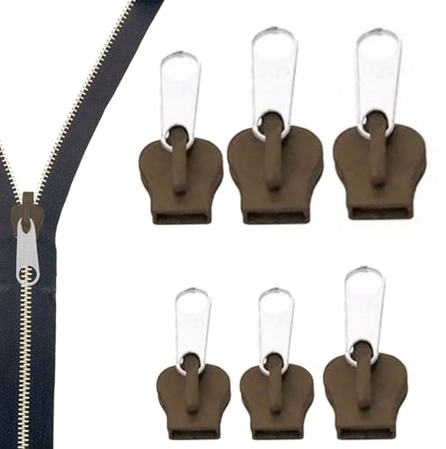 Reparación De Tirador De Cremallera,6 Piezas Desmontables Y Reutilizables Para Manualidades Y Costura,Recambio De Corredera De Cremallera - Para Abrigos Chaquetas Bolsas Mochilas Tiendas Equipaje