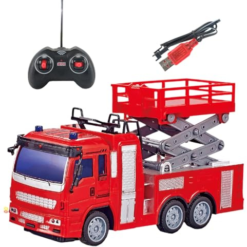 Giocattolo per camion dei pompieri, giocattolo multiuso per auto con suoni luminosi, set di modelli di camion dei pompieri con telecomando | Set da gioco wireless a vie per bambini 3 anni