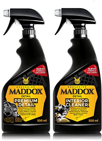 Maddox Detail - Interior Care Kit 2x500ml | Dashboard Car Cleaner Spray with Brightener | Deep Cleaning and Protection for Upholstery | 2 Product Kit | dual action car polish