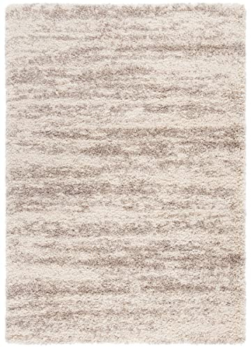 SAFAVIEH Hudson Shag Collection Accent Rug - 2' x 3', Ivory & Beige, Modern Design, Non-Shedding & Easy Care, 2-inch Thick Ideal for High Traffic Areas in Entryway, Living Room, Bedroom (SGH206B)