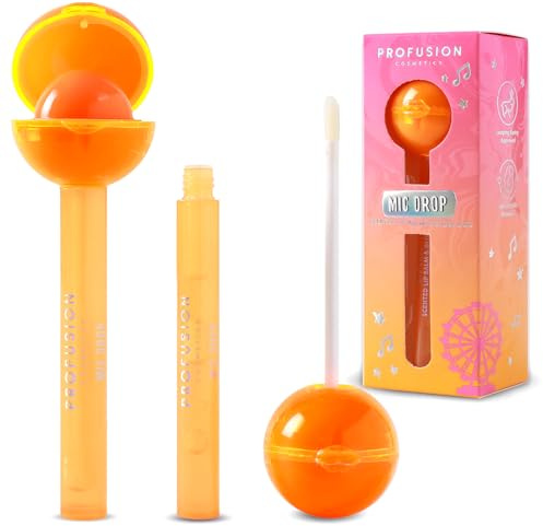 Profusion Cosmetics It's a Vibe Mic Drop Scented Lip Balm and Gloss Duo | Hydrating, Non-Sticky, Long-Wearing, Nourishing, Soft and Radiant Glow, Vegan and Cruelty-Free, Glossy Finish