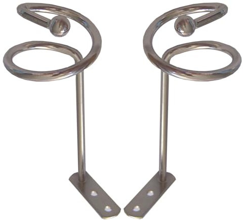 BASIT Drapierhaken für Gardinen I 1 Paar I in Edelstahl Look für Gardinenstangen I T61