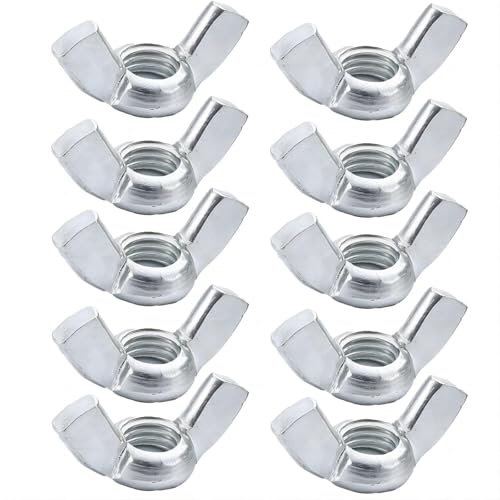 10 Stück Flügelmuttern M10 aus Edelstahl, Flügelmuttern, für Schrauben im Innen- und Außenbereich