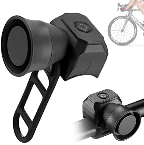 Dhqkqg Sonnette de Vélo électrique, Sonnette Velo Electronique 120db, étanche Ipx4 Klaxon de Vélo de Charge USB Portable, 5 Modes de Sonnerie, pour Adultes Enfants VTT, Route, BMX, Scooter, Noir