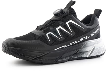 Hitmars Men's Running Shoes Sport Running Casual Breathable Sport Trail Running Sports Shoes EU39-46, Sneakers Grey A4, 6.5 UK