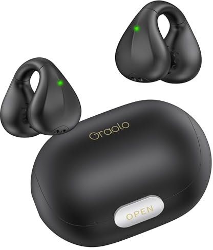 Auriculares Conduccion Osea, Auriculares Inalámbricos Deportivos Bluetooth 5.3, Cascos Oseos Inalambricos con Clip y Cancelación de Ruido ENC, 40H de Reproducción, IPX6 Impermeable para Running