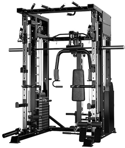strongway smith machine home gym (177KG) dual cable pulley pull up bar