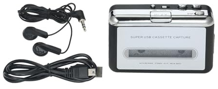 TARSHYRY USB Cassette Converter Portable Hifi Sound Quality Cassette Tape Till MP3 Converter Music Player med Hörlurar för Old Mix Tapes Conversion
