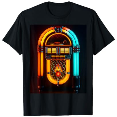 Retro Jukebox Music Player Opere d'Arte Maglietta