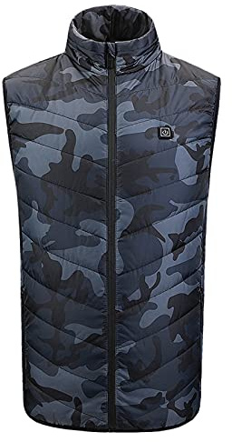 Veste Chauffante - Extérieur Randonnée Pêche Hiver Gilet Chauffant Homme avec Batterie Electrique Chaleur Plein Air Idéale Travail Électrique pour Activités en