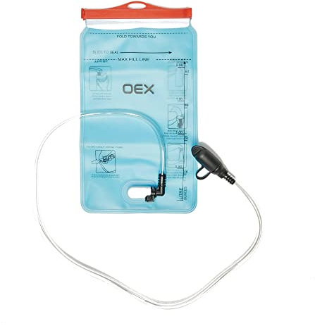 OEX 2 Litre Hydration Bladder, 2 Litre Water Reservoir, Folding Soft Flask