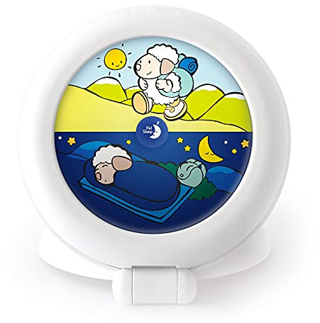 Pabobo - Kid Sleep Wecker, Lernwecker für Kinder, Tag/Nacht, beleuchtet, Mädchen/Jungen, Globetrotter, Weiß