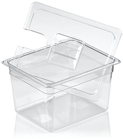 Mahlzeit Sous Vide Garer Wasserbad bis 12 Liter | inkl. passendem Deckel | GN Behälter 1/2, Sousvidegarer, Sous Vide Behälter mit Deckel, Sousvidebecken, Gastrobehälter, Sousvidegarer Set