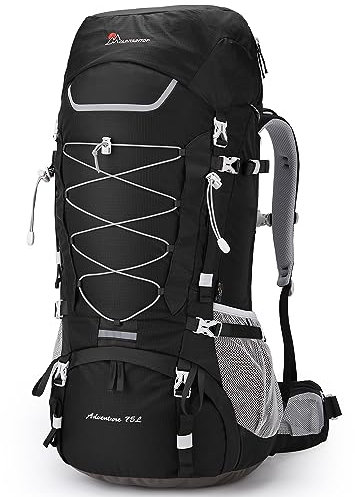 Mountaintop 75L Trekkingrucksack Herren Wanderrucksack Damen Reiserucksack Großer Rucksack mit Regenschutz für Outdoor Reisen Camping Trekking