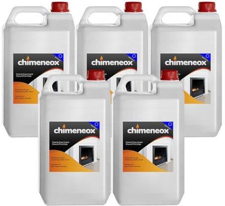5 x 2,5L Chimeneox - Bioetanol 96% para chimeneas - sin humo - alta combustión