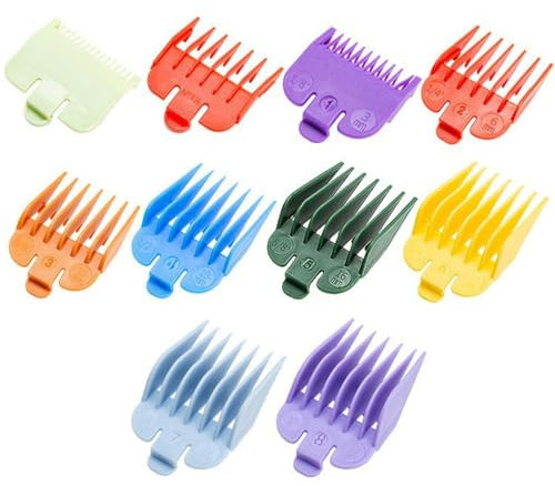 10 Piezas De Peine De Límite De Cortadora De Pelo De Colores Reemplazo Corte Peine Choice para Cortapelos y Afeitadoras corporales Recortadora Maquina Accesorios